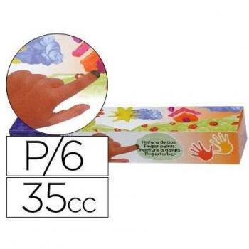 Jovi Pintura para Dedos, Estuche 5 Colores Surtidos, 35 ml Cada Bote