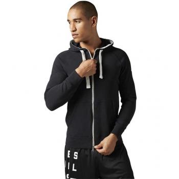 Reebok Lm Zip Hoodie Sudadera, Hombre, Negro, XL