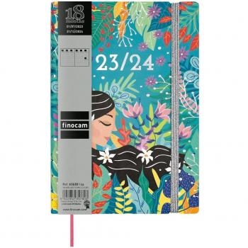 Agenda Finocam 18 Meses Mara Y10 Semana Vista Vertical Lady 2023-24 Multilingüe 140x204mm