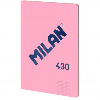 Milan libreta grapada A4 48h 4x4 - color rosa