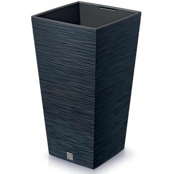 Macetero FURU Antracita con Depósito 20 x 20 x 38 cm - Capacidad 5 L