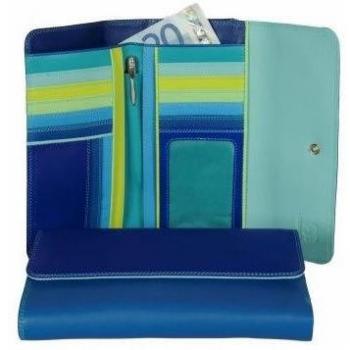 mywalit Tri-Fold W/Outer Zip Purse, Accesorio de Viaje-Billetera Unisex Adulto, Blue, Talla única