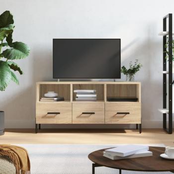 Mueble de TV de madera de ingeniería roble Sonoma 102x36x50 cm vidaXL Marrón