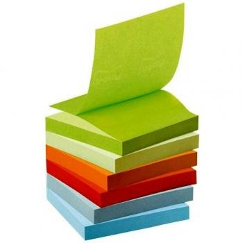 Post-it Recycled Z-Notes Pastel Rainbow Tower - Taco de Z-Notes de papel reciclado