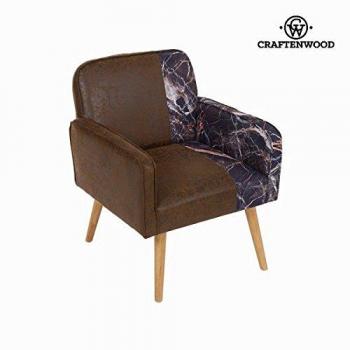Sedia a sdraio con braccioli marrone by Craften Wood