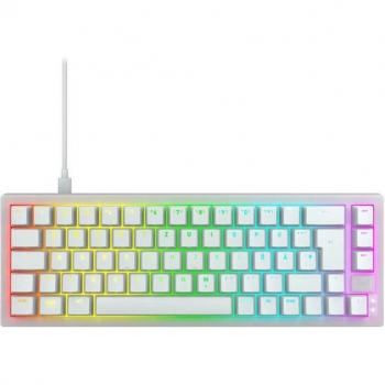 Teclado Gaming Mecánico CHERRY K5V2 65% Compacto, Cableado, RGB, Switches MX2A Red, Blanco, Layout DE