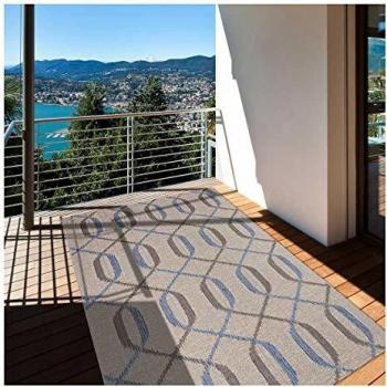 Alfombra Exterior Tejida Kilim Gris 160x230 Scandina