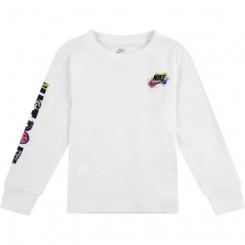 Camiseta Nike Kids Manga Larga Express Yourself Niño Blanco