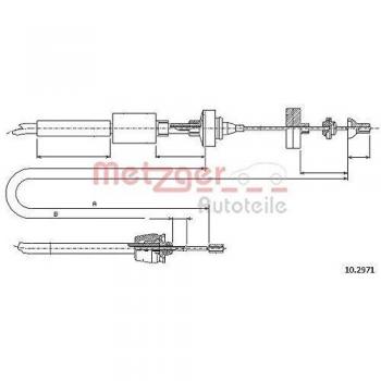 Cable de embrague METZGER 10.2971 para Renault Megane y Scénic
