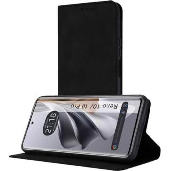 Funda libro de Polipiel con Tarjetero para Oppo Reno 10 5G / 10 Pro 5G color Negra - Protección Elegante