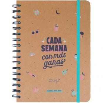 Agenda escolar 2024-2025 semanal Mr. Wonderful - Cada semana, con más ganas