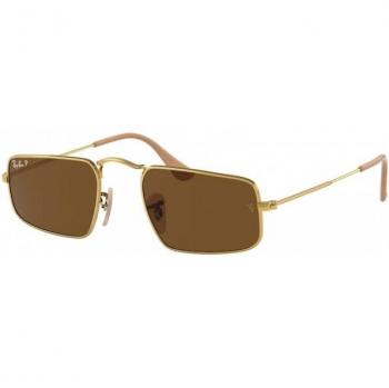 Ray-Ban RB3957 Julie Polarized Sunglasses, Color: Gold, Unisex Square Design, Size: 46
