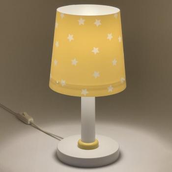 Lámpara de mesa infantil Star Light amarilla E14 con diseño de estrellas