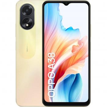 Smartphone OPPO A38 4G Glowing Gold, 4GB RAM, 128GB Storage, 6.56 HD+ Display, Octa-Core Processor, Android OS, Dual SIM, 50MP AI Main Camera and