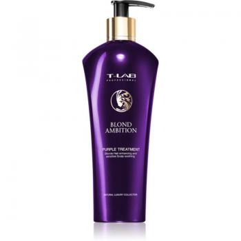 T-LAB Professional Blond Ambition Conditioner 250ml - Tratamiento púrpura para cabello rubio, fórmula hidratante, sin sulfatos ni parabenos, ayuda a neutralizar tonos amarillos no deseados, proporciona brillo y suavidad