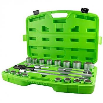Estuche de herramientas JBM 53727 con 21 piezas, autocle de 3/4 y 6 cantos