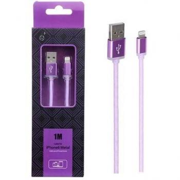 One + 801121 Cable para iPhone 5/6 1 m púrpura