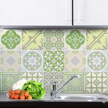 Ambiance-Live col-RV-0347_10x10cm Pegatinas de Pared, Multicolor, 10 x 10 cm, Set de 9 Piezas