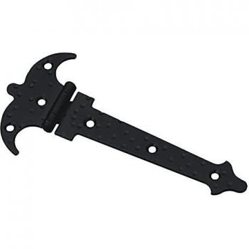 Amig - Bisagra de dos Palas Negra Mod. 551 de Acero Acabado en Estilo Forja para Puertas Abatibles Lisas de Entrada y Paso Exteriores e Interiores, y Armarios - 90 x 55 x 1,5 mm