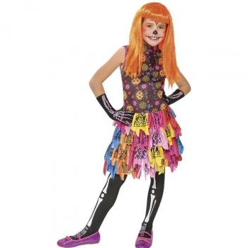 Disfraz de Catrina Skelita de los Muertos Multicolor para Niña - Rubie's