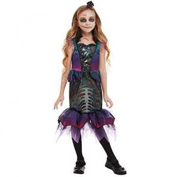 Smiffys 51077L - Disfraz de sirena oscura para niñas, talla L, color morado
