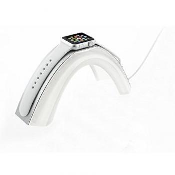 Apple Watch Stand, Topsun nuevo diseño abs iWatch Apple Watch Estación de carga en forma de soporte de carga/carga Rainbow Bridge iWatch Cargador 2 en 1 Soporte de coche con ventosa para Apple Watch Todos los modelos 42 mm y 38 mm