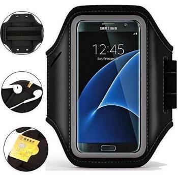 magicmoon Sport - Brazalete brazalete & Exercise sudor Best integrado funda con conexión de auriculares, llavero, tarjetas de crédito y dinero soporte & Banda reflectante