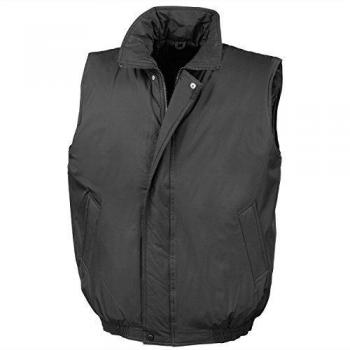 Chaleco Acolchado Sin Mangas Result Doble Polar Negro M Hombre
