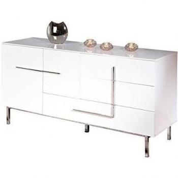 Links 50700660 Deltino II cómoda MDF blanco brillante 160 x 50 x 77,5 cm)