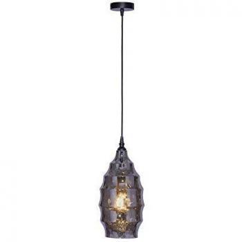 Lámpara Colgante LED Scarlett de Paul Neuhaus, Pantalla de Vidrio Ahumado, 1xE27/60W, Dimensiones 120x19 cm