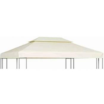 vidaXL Gazebo Cover Canopy Replacement 310 g/m² Cream White 3 x 4 m