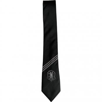 CORBATA MIÉRCOLES LOGO NEVERMORE NEGRA