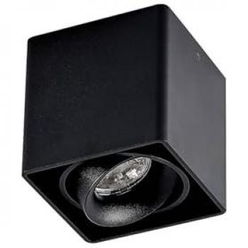 Lámpara de Techo Moderna Kubika GU10, 1 Luz, Negro Aluminio, Dimmable