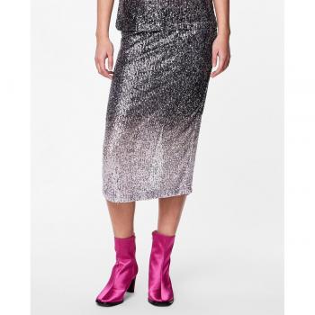 Falda midi de lentejuelas Pieces PCDELPHIA