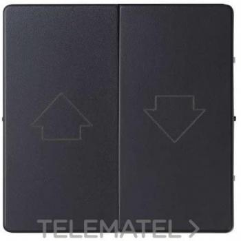 Tecla doble para persianas con enclavamiento negro mate Simon 82 Concept