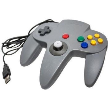 Mando de Nintendo 64 N64 compatible con PC y MAC gris USB