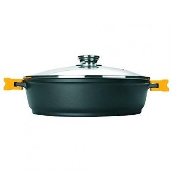 Ibili Olla con Tapa, Aluminio Fundido, forja, Negro, 24 cm