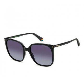 Polaroid Square Women's Black Grey Gradient Polarized Sunglasses PLD 6218/S - One Size, Sizes: 56 MM