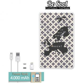 Becool® - Batería Externa Power Bank 4000 mah + Gratis 1 cable USB-MicroUsb