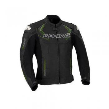 Bering Moto Chaquetas Hunt de R círculos concéntricos, Blanco/Negro/Color Naranja, tamaño 3 x l