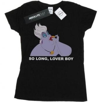 Camiseta de algodón larga para mujer La Sirenita Ursula en negro
