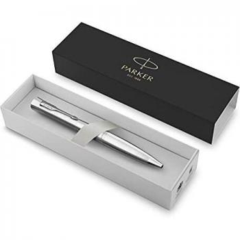 Parker Urban Metro Metallic CT Bolígrafo Azul de Punta Retráctil con Mecanismo de Giro, Trazo Medio, 1 Pieza