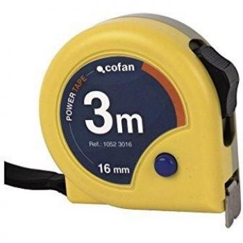 Cofan 10523016 Flexómetro standard, 16 mm x 3m