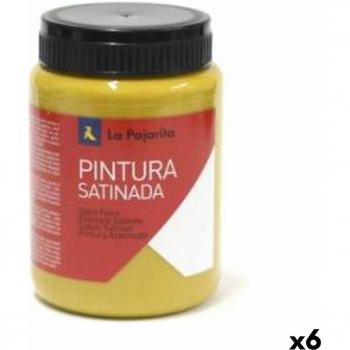 Témpera Escolar Satinada La Pajarita L-03 Oxide Amarillo 6 Piezas