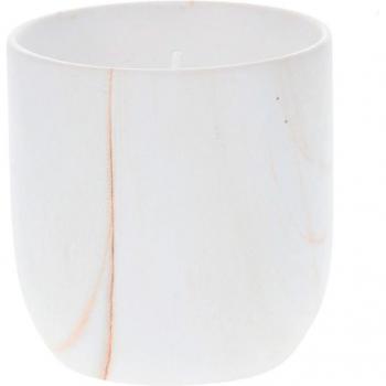 Vela Aromática Textura Mármol Vainilla Blanco Ø9 Cm