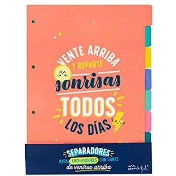 Mr. Wonderful Separadores para archivadores con ganas de venirse arriba, WOA11030ES