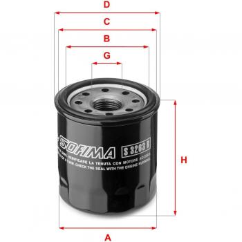 Filtro de aceite SOFIMA S 3263 R