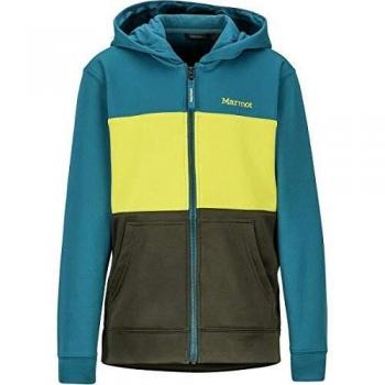 Marmot Boy's Rincon Hoody Chaqueta, Niños, Rosin Green/Moroccan Blue, Small