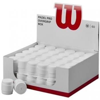 Caja Overgrips WILSON PADEL Blanco 2024 60 Uds - Overgrip de pádel, color blanco, incluye 60 unidades
