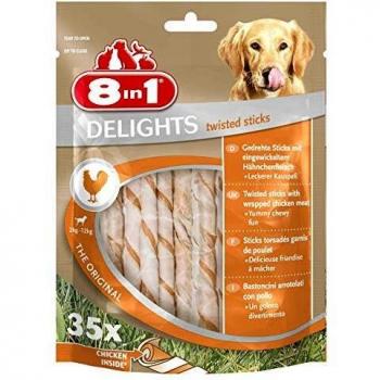 Palitos Torcidos 8in1 Delights de Pollo para Perros Pequeños - 35 Piezas